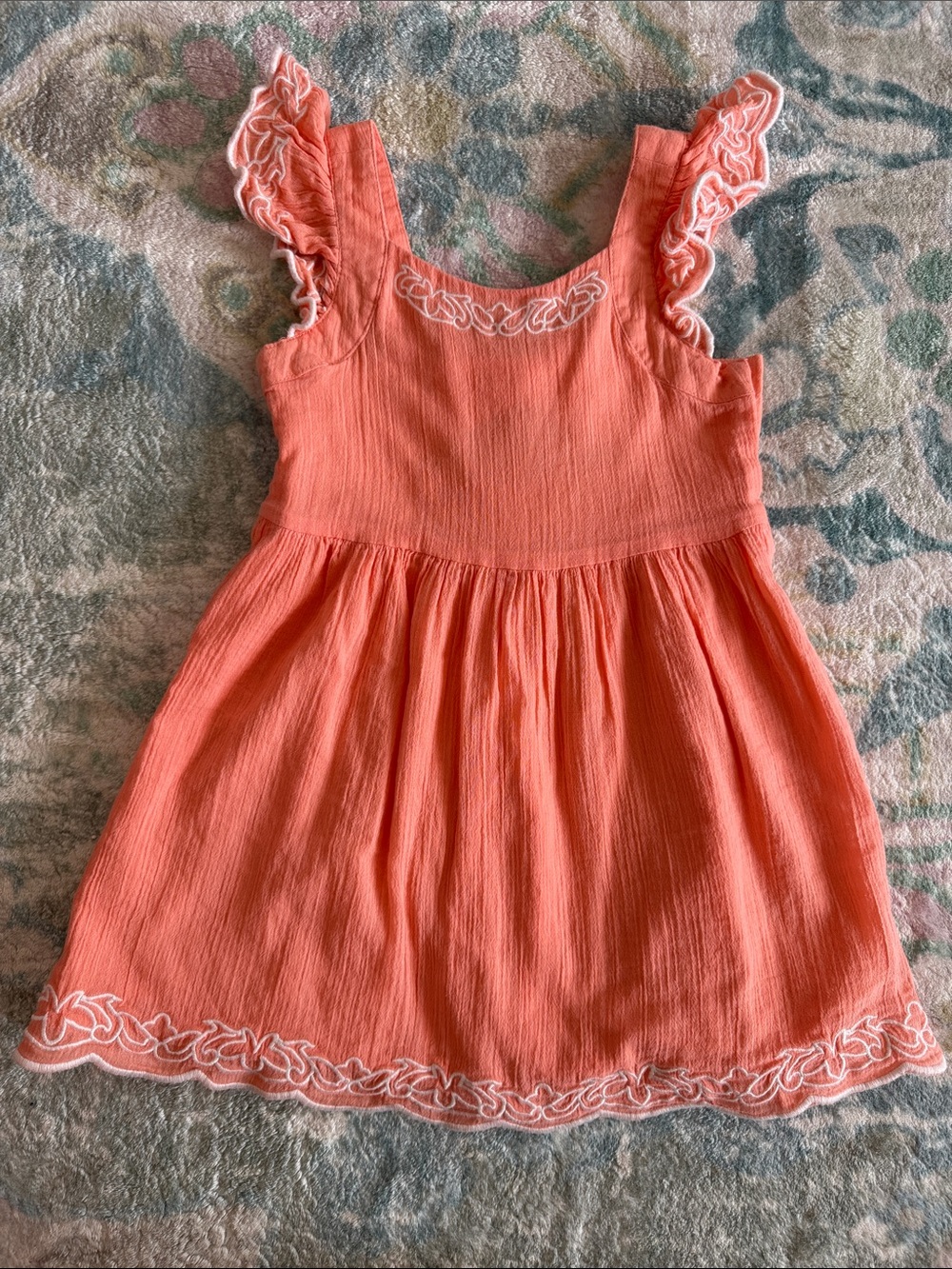 Janie and Jack Coral Ruffle-Trim Summer Dress